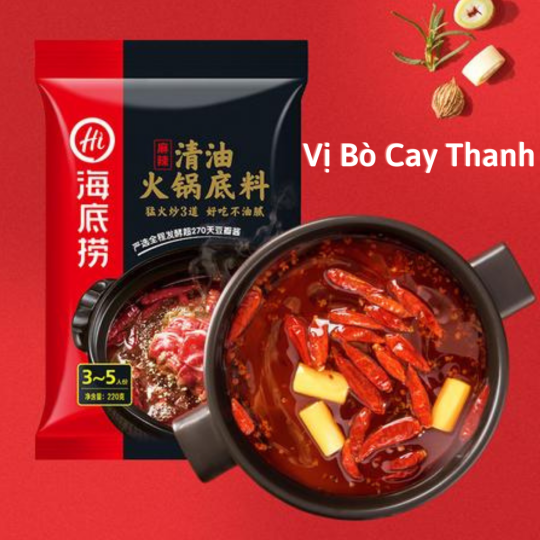 Cốt Lẩu Bò Cay Thanh Haidilao